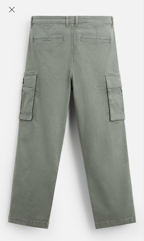 Calças Cargo Zara Relaxed Fit | Tamanho [38] | Caqui | Pouco uso