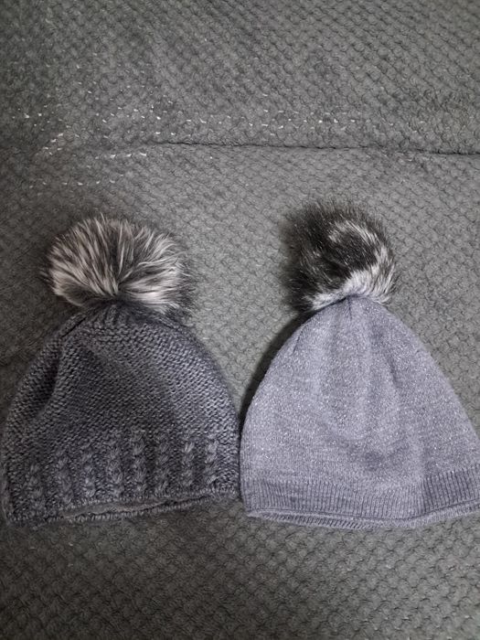 Czapki zimowe 2 sztuki damskie rozmiar uniwersalny