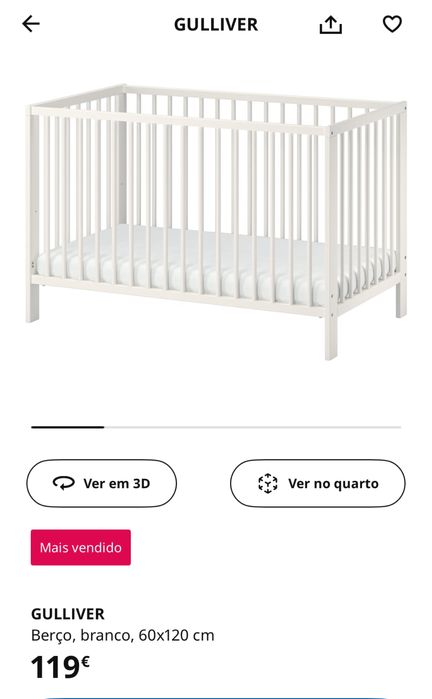 Berço Ikea com colchao novo ECUS KIDS