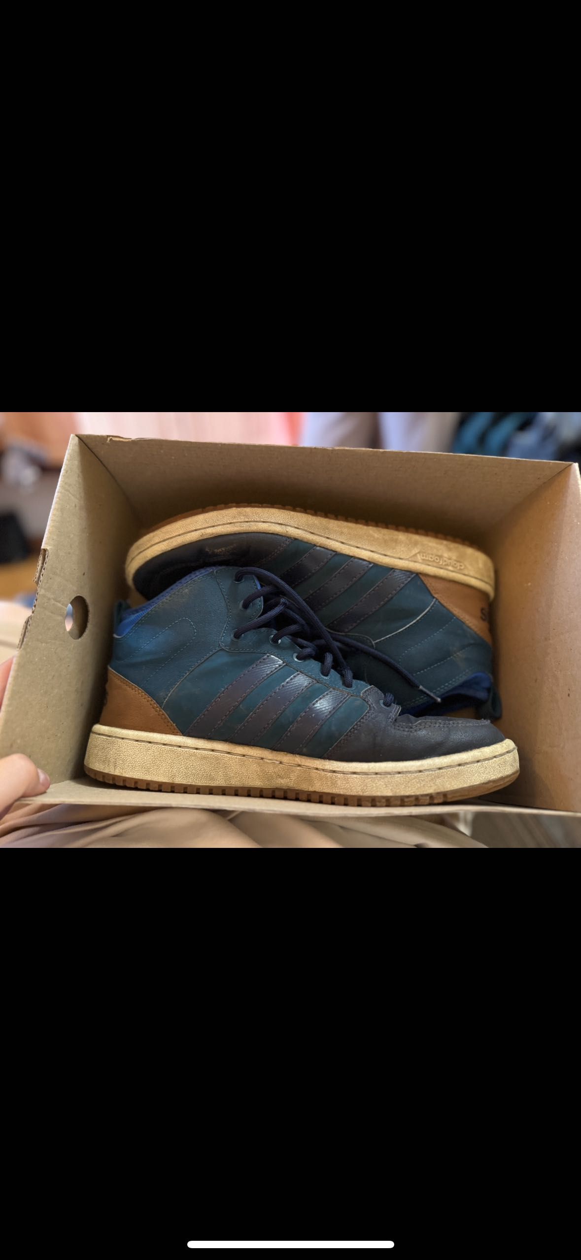 Ботинки adidas, темно синие зимние