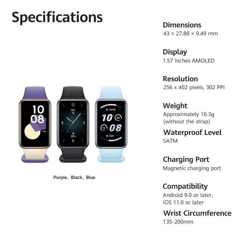 Honor Band 9 ,оригінальний100%,новий,чорний,фіолетовий.
