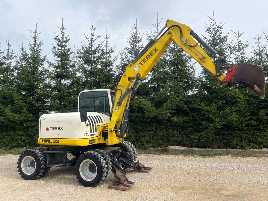 Terex TEREX HML 32 TW 85 3x ramię łamane SCHAEFF 9ton 2 łyżki DEUTZ Dodatkowa hydraulika ZWINNA SILNA koparka DZIELONE stopy Atlas Volvo 2005r 4300mth po serwisie  KOPARKA TEREX HML32 9,5tony 140 SZybka zwinna4300mth 2xłyżki cat DEUTZ