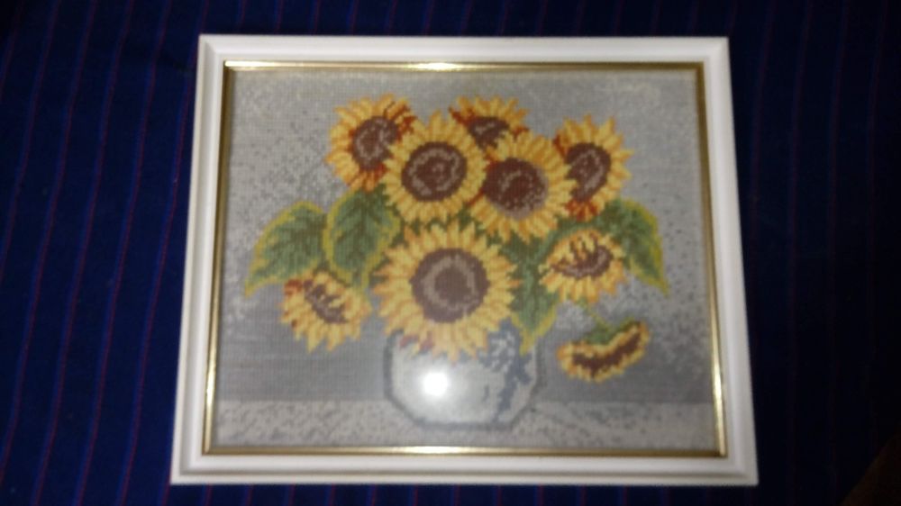 Haft krzyżykowy, wyszywanki, ramka, szło, wieszak, zestaw.