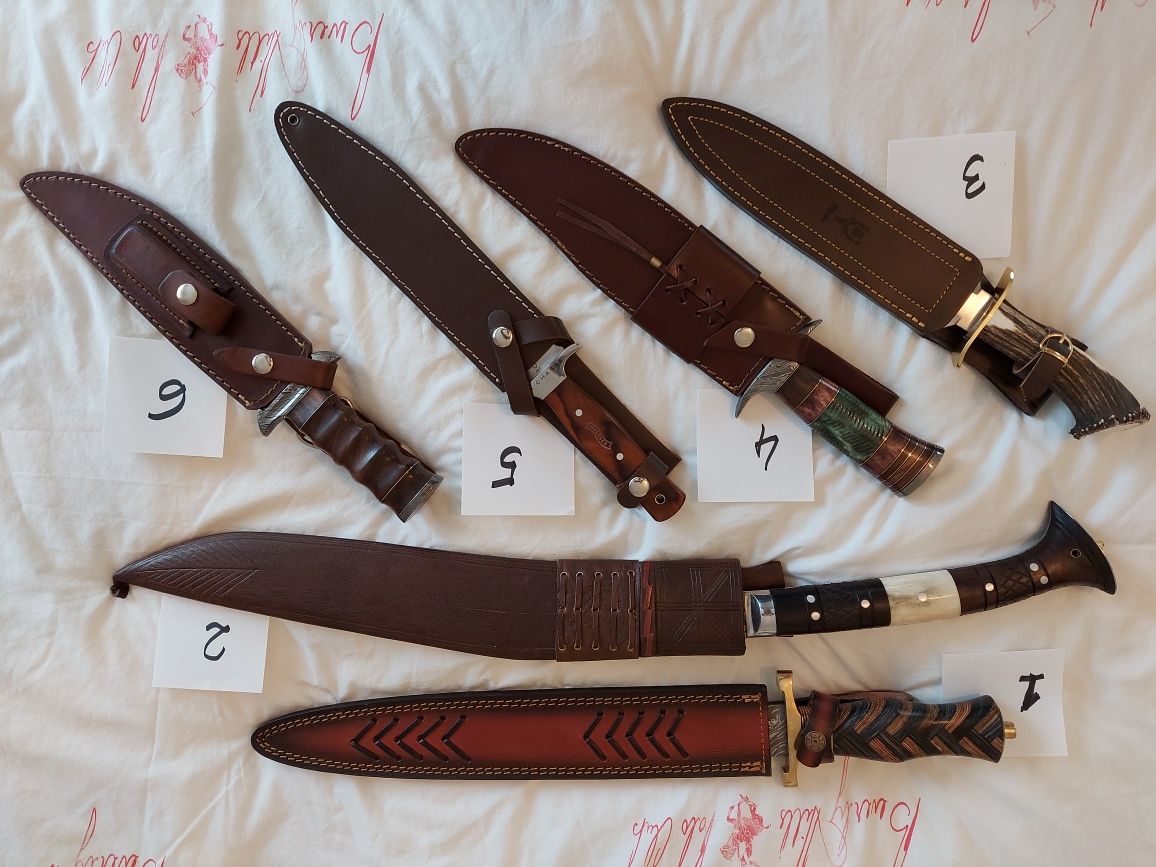 Kolekcja broni białej, nóż, sztylet, kukri, bowie knife