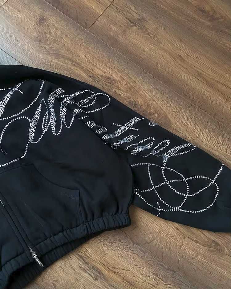 Зип Худи и штаны со стразами Shyne Balenciaga swarovski Opium Archive