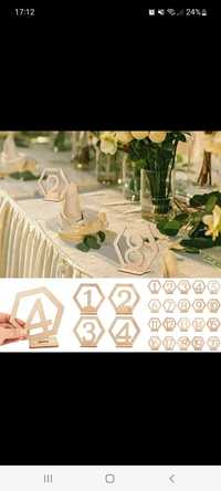 Drewniany numerek na stół wesele