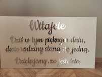 Tablica powitalna weselna