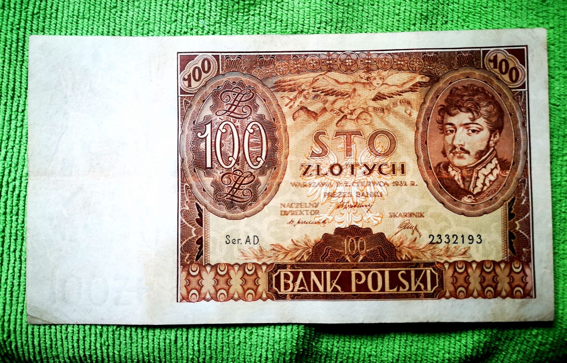 Banknot 100zl 1932r serii AD