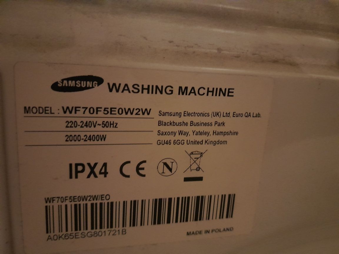 Części do pralki Samsung 7 kg ecobubble