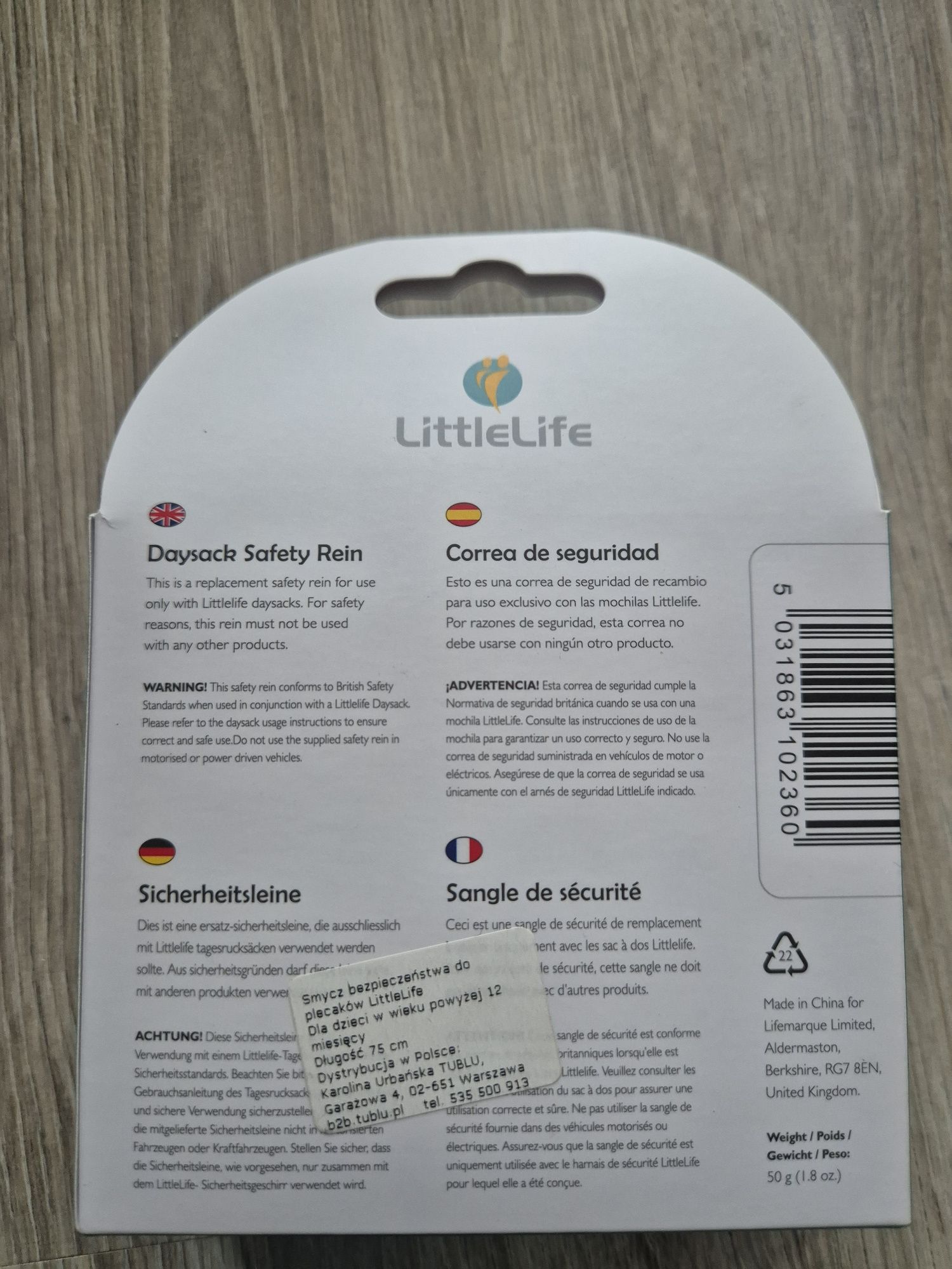 Plecak LittleLife odblaskowy ActiveGrip Dinozaur, smycz bezpieczeństwa