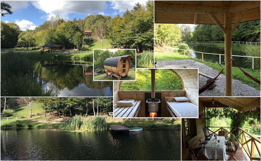 -15% LEŚNICZÓWKA domek sauna balia stawy w lesie 2,5 ha wyłączność!