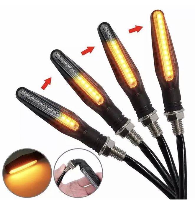 Pisca Led de moto novos de fácil instalação