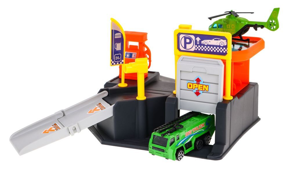 Parking Samochodowy Dla Dzieci 3+ Lądowisko Helikopterów + Mata