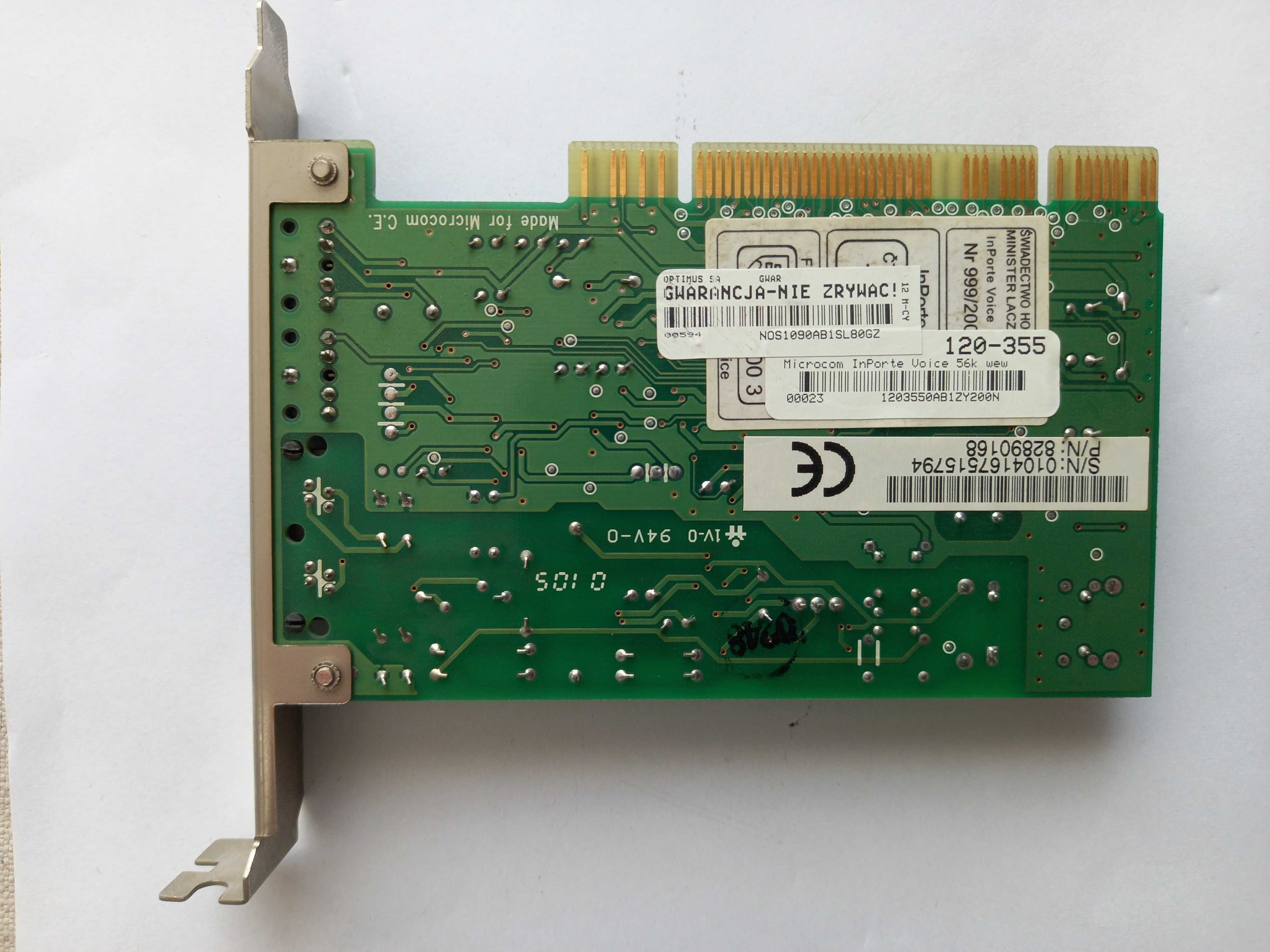 Fax modem PCI Microcom Inporte Voice 56k