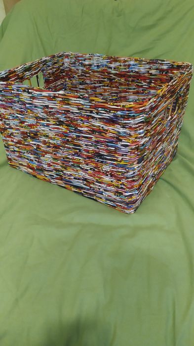Плетений  ящик, короб для зберігання речей ручної роботи