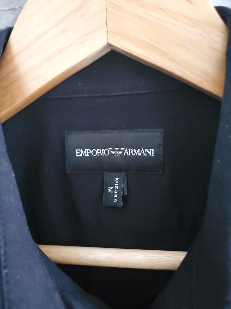 Czarna koszula męska Emporio Armani, rozmiar M