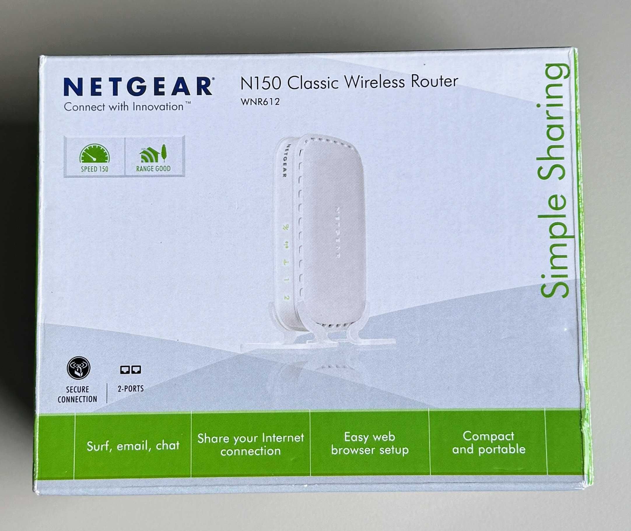 NETGEAR WNR612 N150 router, modem, switch, WiFi