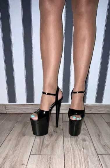 247/ OD RĘKI 45 Męskie Szpilki szklanki 20 cm gogo pole dance 35-43EU