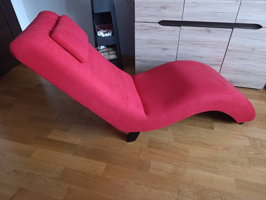 Fotel szezlong czerwony