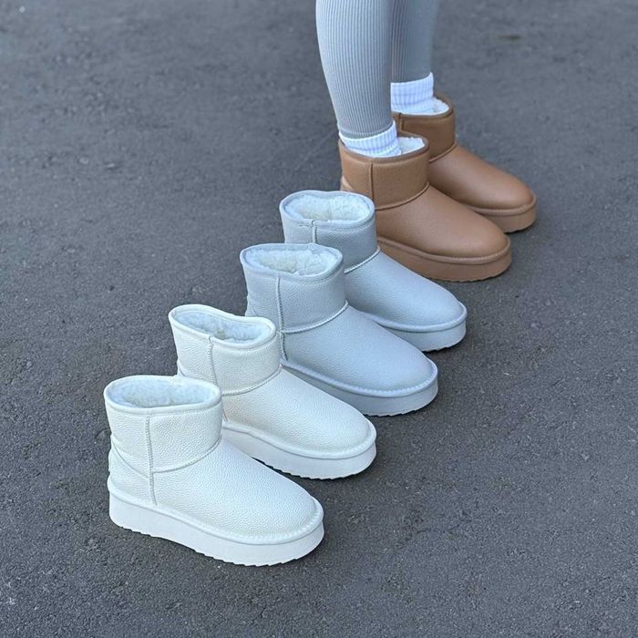 Жіночі зимові уггі [36-41] натуральна шкіра, хутро | тепле взуття