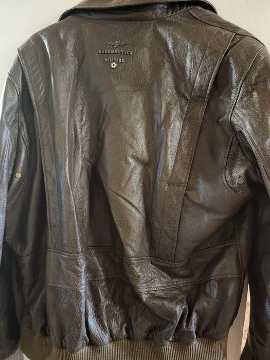 Коричневая кожаная куртка 15 STORMO-CSAR Aeronautica Militare
