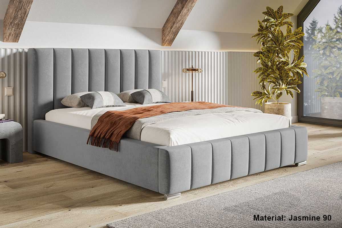 Łóżko łóżka tapicerowane VIGO 120/140/160/180/200x200 STELAŻ POJEMNIK