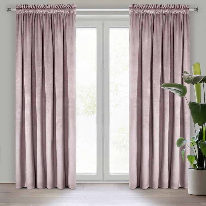 Zasłona 135x270 Dekoracyjna Velvet Rosa na Taśmie