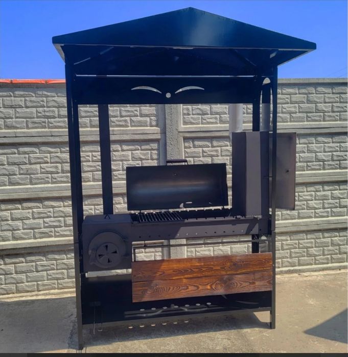 4мм! ХІТ СЕЗОНУ! Мангал з Дахом/Кришою + Коптильня + Піч під казан