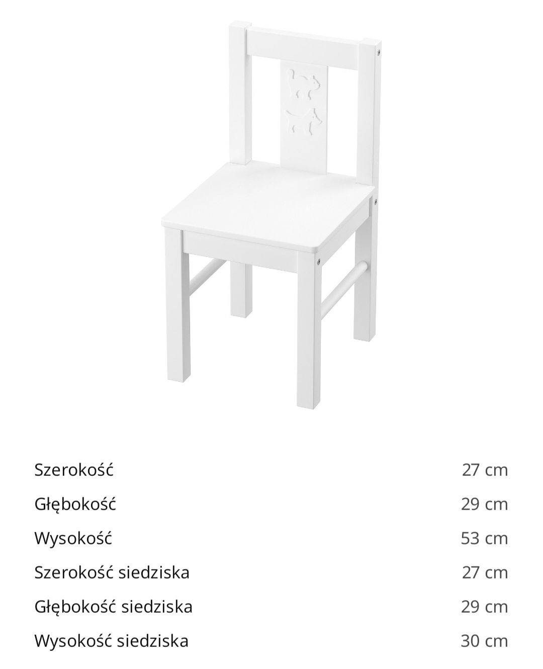Stolik dziecięcy z krzesełkiem Kritter IKEA- drewniany