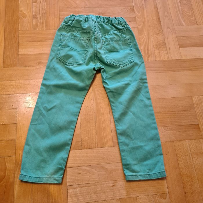 Spodnie zielone jeansy H&M 104