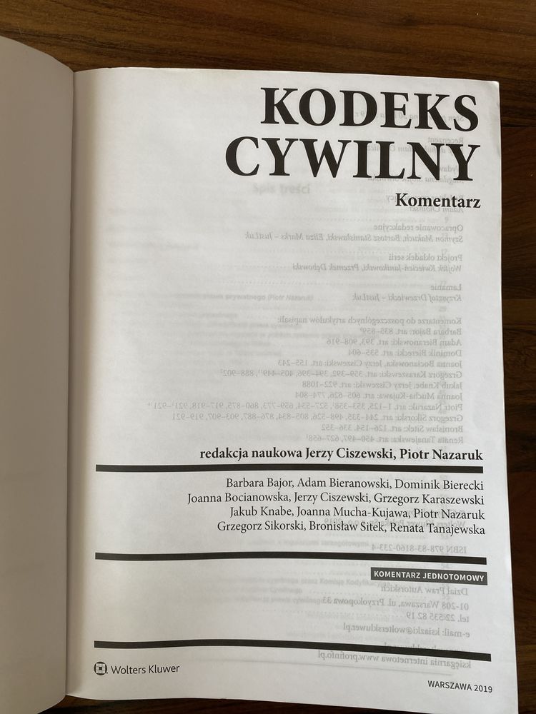 Komentarz kodeks cywilny 2019 r.