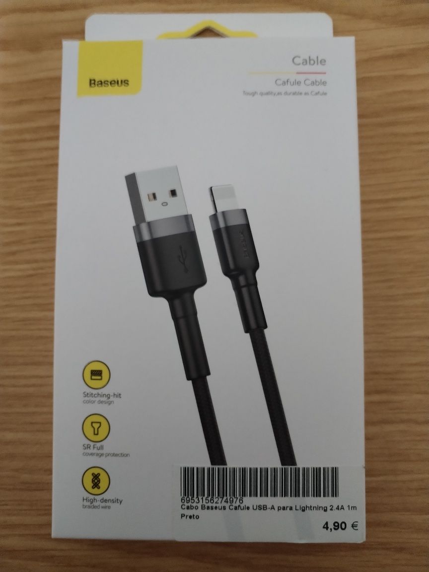 Carregador e cabo compatível para iPad e iPhone