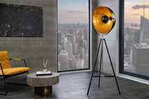 BIG STUDIO Lampa podłogowa 170 cm Czarny złoty liść Industrial Design.