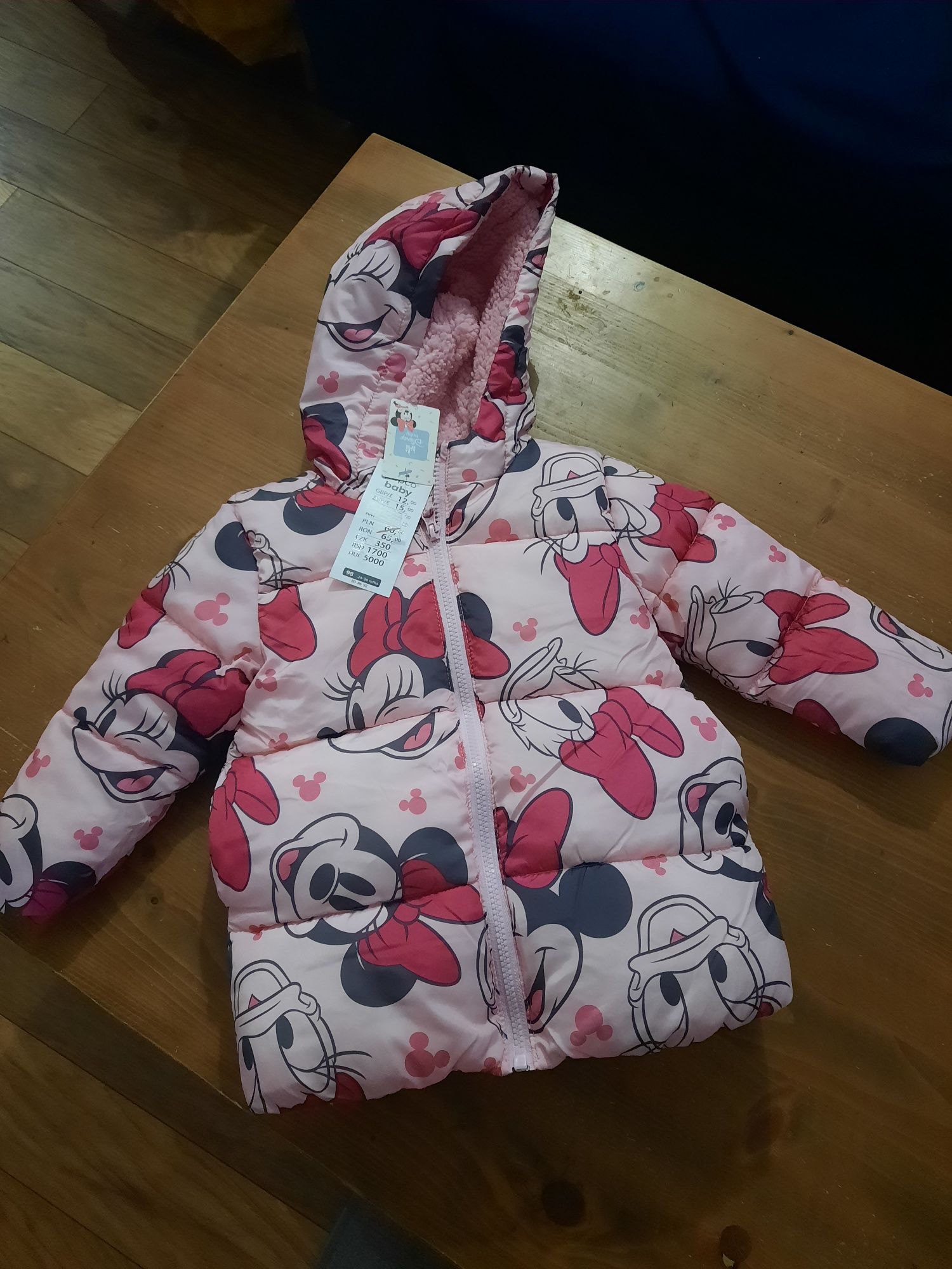 Nowa, zimowa kurtka Myszką Minnie
