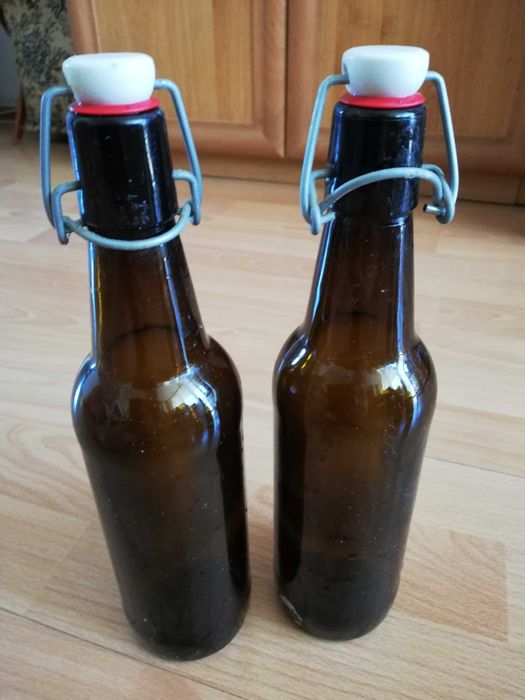 Butelki zamykane ciemne 2 szt