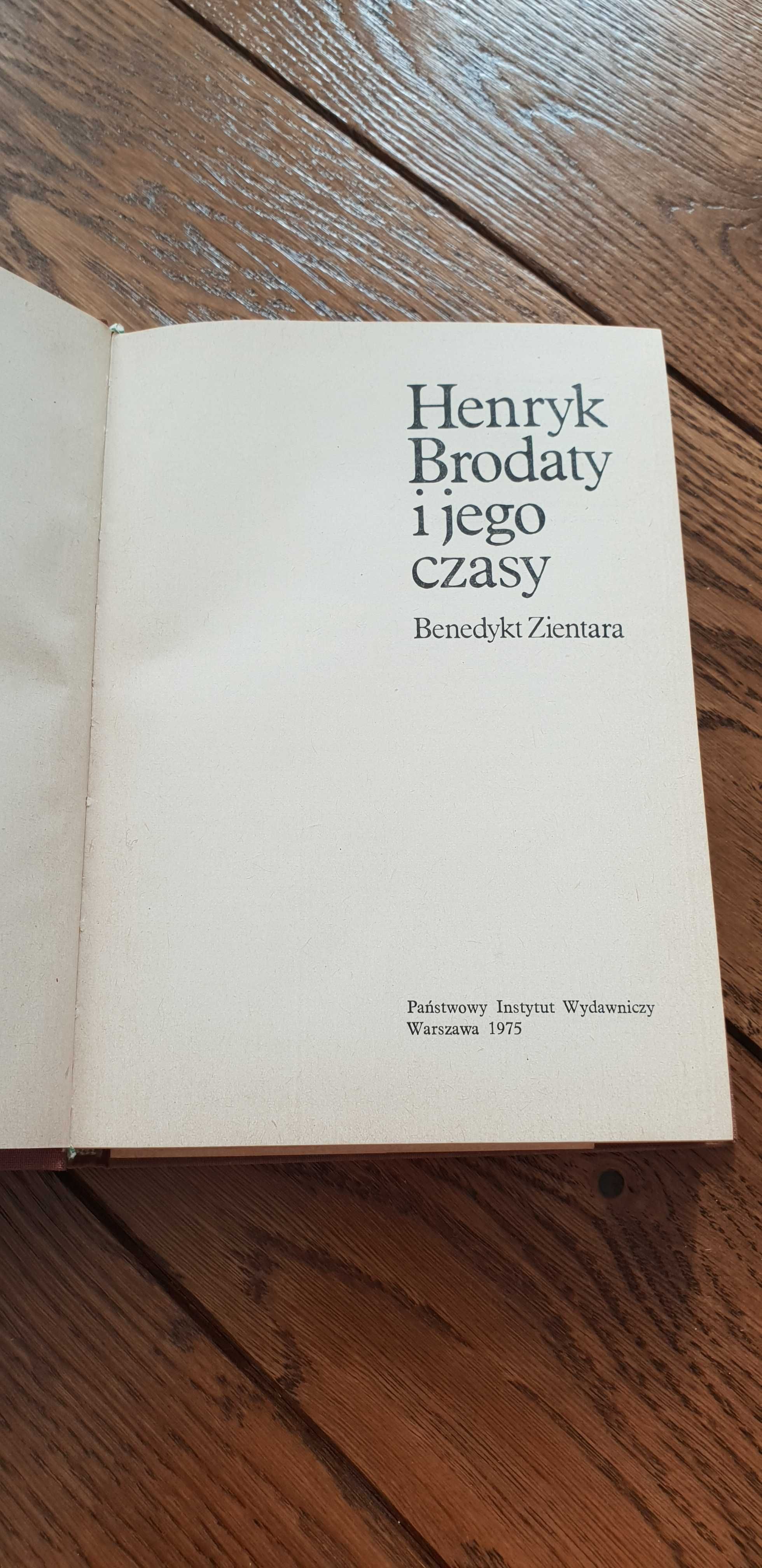 Książka rok 1975 "Henryk Brodaty i jego czasy" Benedykt Zientara