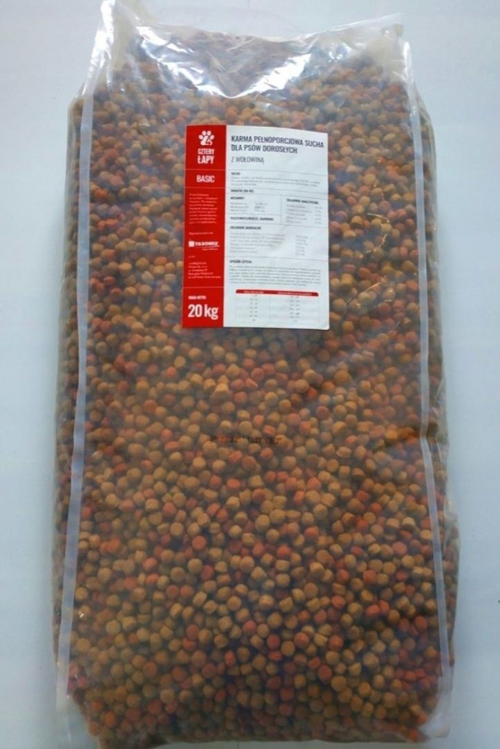 Karma sucha pełnoporcjowa  4Łapy Basic 20kg