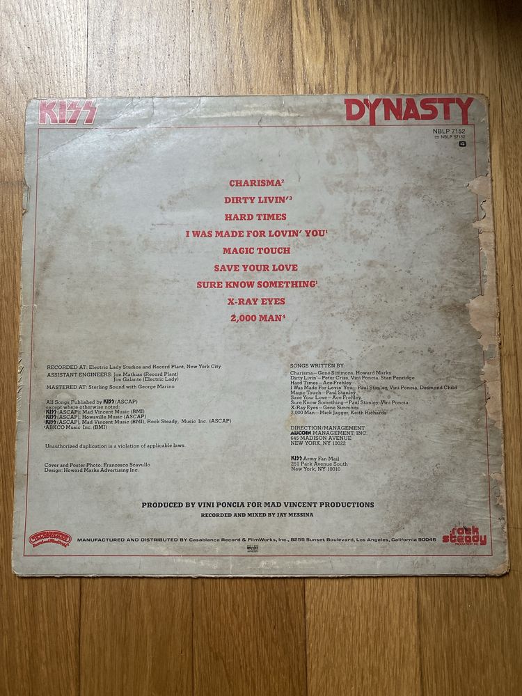 Kiss - Dynasty sama okładka Winyl/Lp