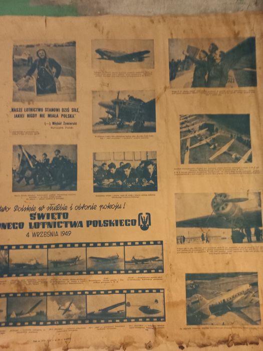 Plakat prl z lat 1940-tych oryginalny