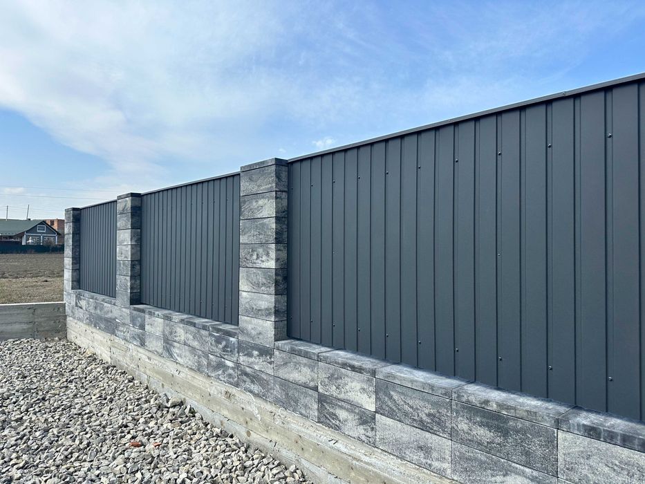 Блок для паркану, огорожа бетонна, модульний блок