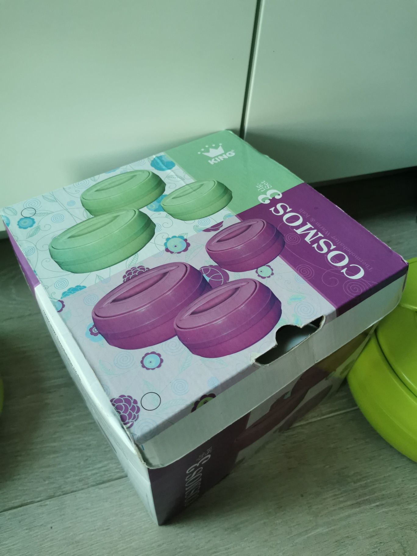 Zestaw 3 termosy termomisa zielone King cosmos set 1500, 1000 i 600 ml