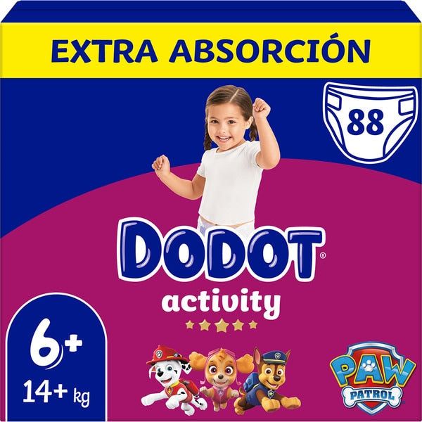 Dodot Fraldas Activity Extra T6+, 14kg+, 88 unidades