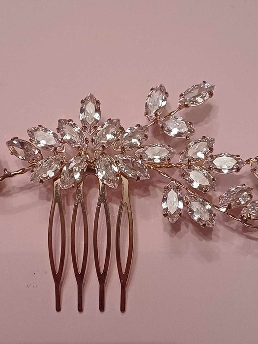 Ozdoba slubna do wlosow golden rose