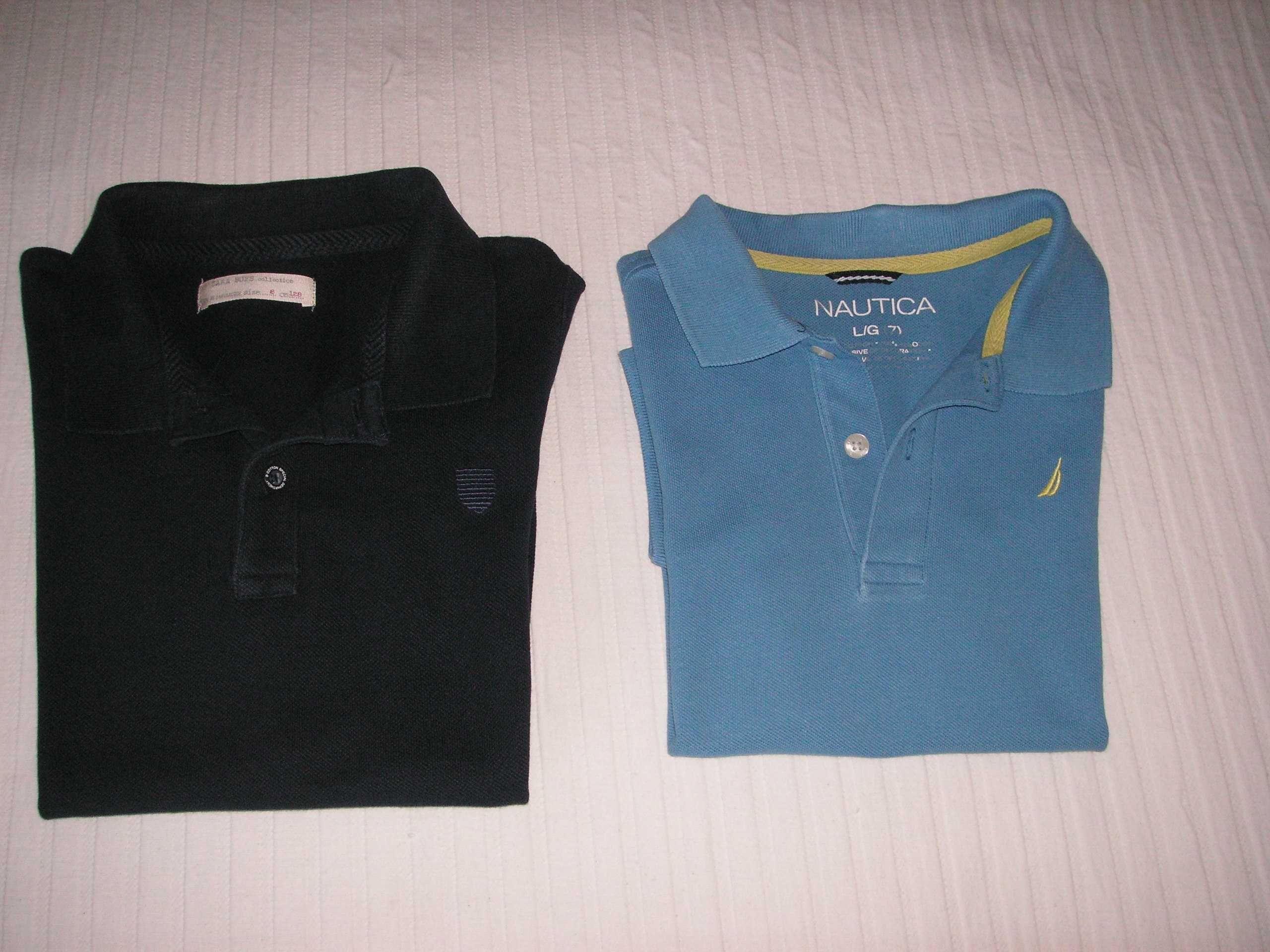 Zara Polo de Manga Comprida T/8 e Nautica T/7