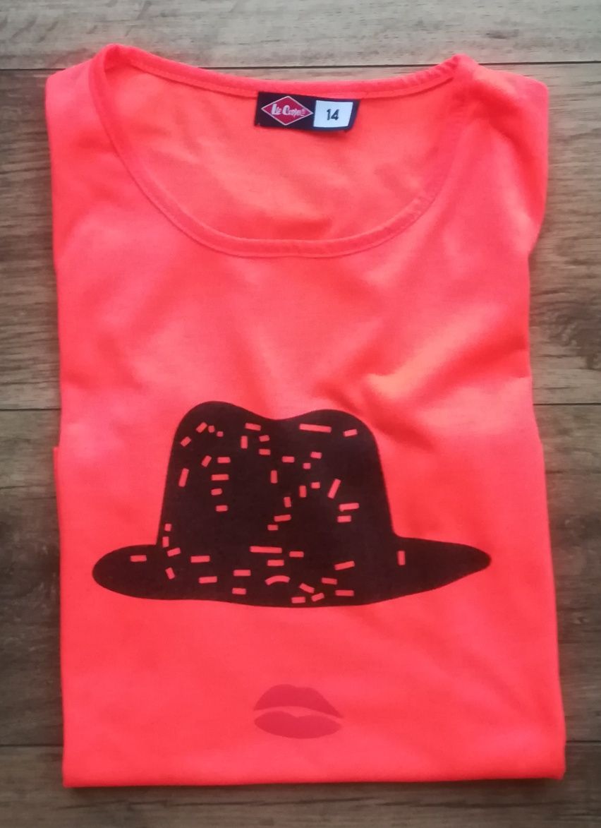 T- shirt marki Lee Cooper • kolor pomarańczowej czerwieni •