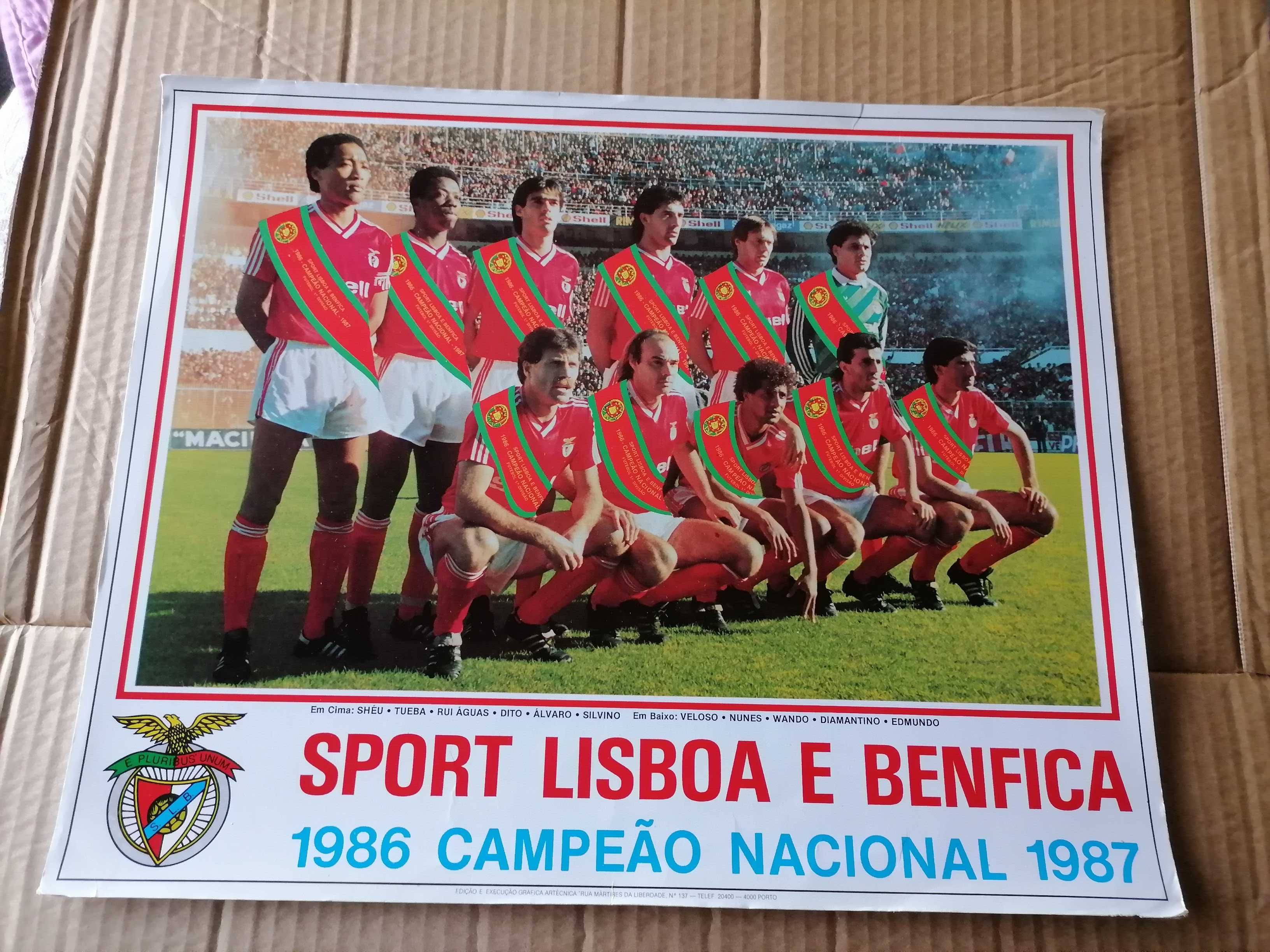 Poster BENFICA Campeão Nacional 1986/87