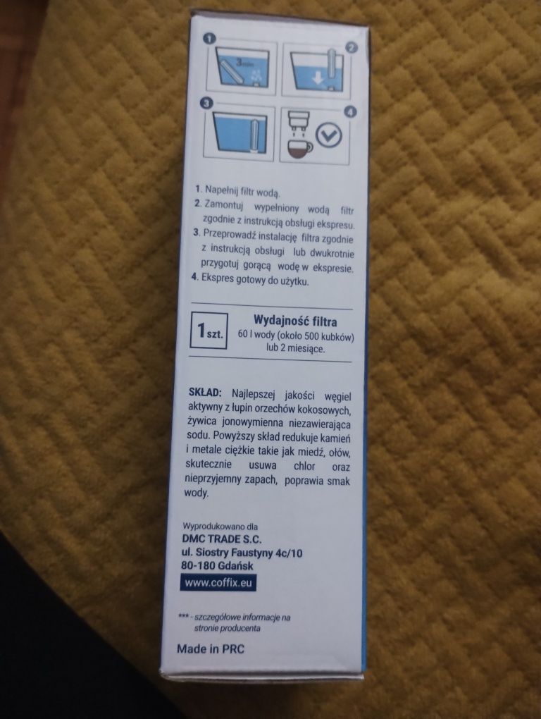 Filtr do ekspresu Jura BLUE zamiennik D6E8S8A1
