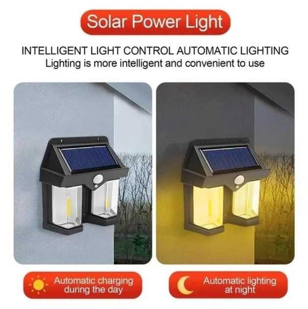 Ліхтар на сонячній батареї із датчиком руху Solar WallLamp COBA CB-228