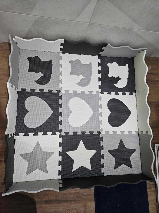 Duża mata edukacyjna piankowa kojec puzzle dla dzieci XXL