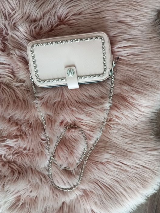 Torebka pudrowy róż Zara